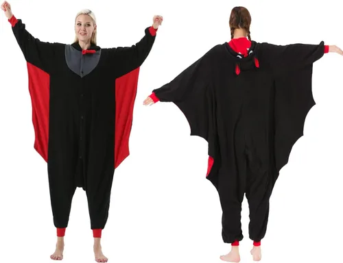 Vista 3 de SimZoo Pijama de animal para adultos, disfraz de una sola pieza para Bate