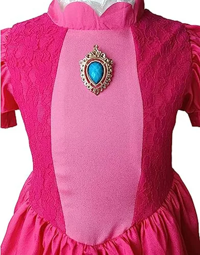 Vista 3 de Disfraz de princesa para niñas, vestido de princesa, disfraz de cosplay de Halloween con accesorios