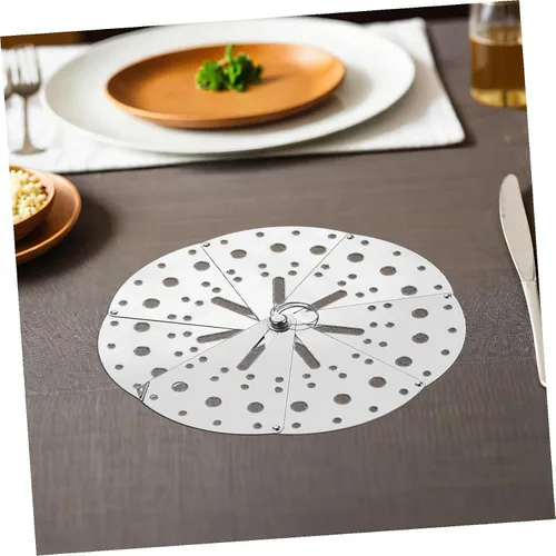 Vista 8 de Cabilock Tapa de acero inoxidable para hervir sobre la tapa multifuncional para olla cocina cubierta antiderrames plegable fácil de limpiar