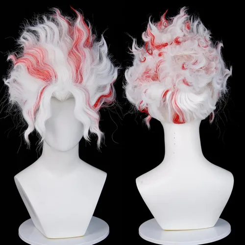 Vista 8 de SL Peluca de cola de caballo rubia ondulada para cosplay de Jean, pelucas de princesa dorada con colas de caballo, flequillos + gorra de peluca