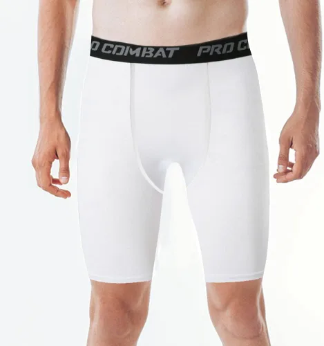 Vista 2 de HYCOPROT Pantalones cortos de compresión para hombre, ropa interior deportiva de elastano, rendimiento atlético, capa base, entrenamiento, correr