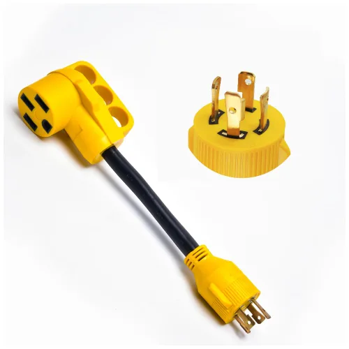 Vista 10 de 30M30F Cable adaptador eléctrico para cámper de 30 A, de macho de 4 clavijas a hembra de 30 A y 12 pulgadas