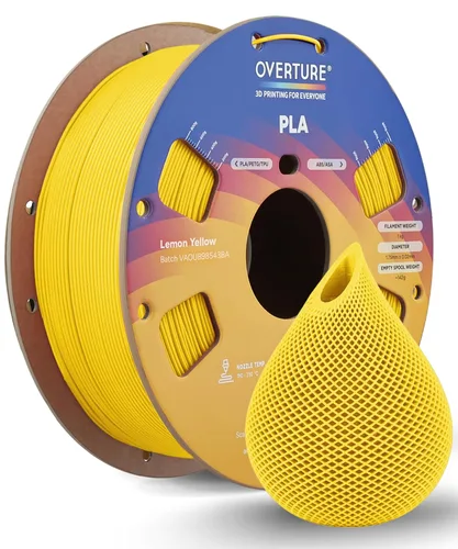 Vista 43 de OVERTURE Paquete de 10 filamentos PLA de 0.069 lbs (0.069 in), filamento de impresora 3D de herido ordenado, paquete de 10 bobinas de 2.2 libras
