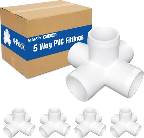 Vista 22 de Accesorios de PVC de 1 pulgada (paquete de 10) de 3 vías (paquete de 10) para muebles, conector de codo de 1 pulgada, resistente para muebles