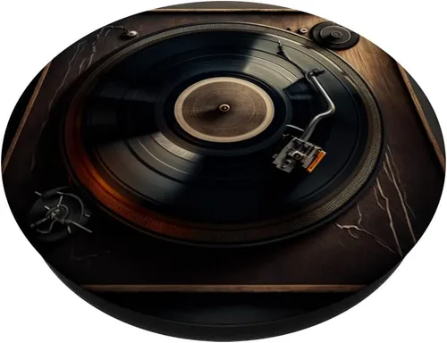 Vista 2 de Disco de vinilo LP vintage para fanáticos de la música retro, PopSockets intercambiables PopGrip