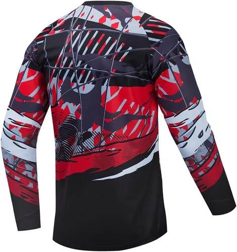 Vista 167 de Hotlion Camiseta de ciclismo para hombre, manga larga, MTB Motocross, ropa de carreras todoterreno