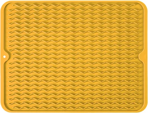 Vista 18 de Tapete de silicona para secado de platos para múltiples usos, fácil de limpiar, ecológico, tapete escurridor de platos resistente al calor