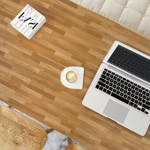 Vista 3 de VEELIKE Papel de contacto de bloque de carnicero de 15.7 x 118 pulgadas para encimeras, papel de contacto de madera autoadhesivo, impermeable, papel