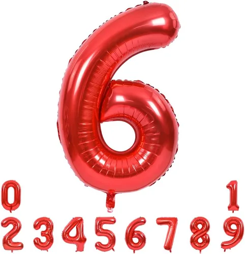 Vista 41 de Toniful - Globos de helio grandes de números del 0 al 9 de 40 pulgadas, color negro, globos digitales de número 0, globos de papel de aluminio