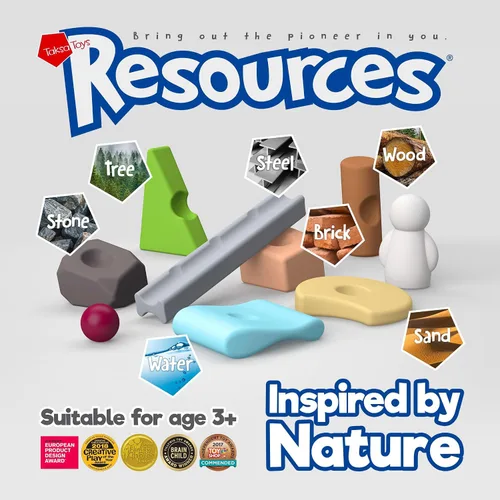 Vista 2 de Taksa Toys Juguetes de aprendizaje únicos inspirados en la naturaleza, recursos preescolares para habilidades motoras finas, bloques de construcción