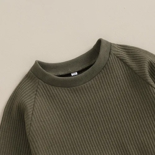 Vista 3 de Molioaky Ropa occidental para bebé recién nacido, sudadera con estampado de vaca, sudadera y pantalones deportivos, conjunto de ropa para otoño e