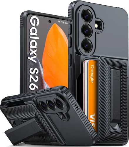 Vista 17 de Oneagle 360 - Soporte magnético giratorio para Samsung Galaxy S25 Edge Funda transparente [compatible con Magsafe], [30X anti-amarillo] Funda