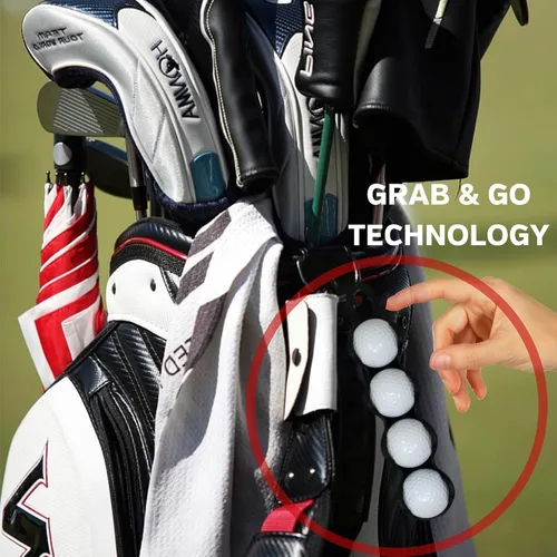 Vista 7 de Soporte para pelotas de golf: capacidad para 4 pelotas de golf, fácil fijación a bolsa o carrito, accesorios de regalo para hombres y mujeres