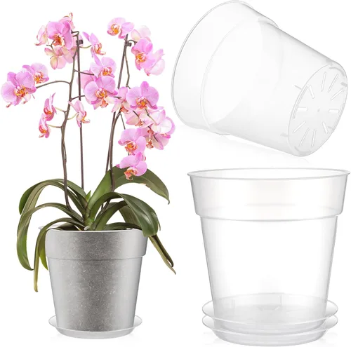 Vista 13 de Baderke 3 Pack Clear Nursery Pot,9.25 Inches