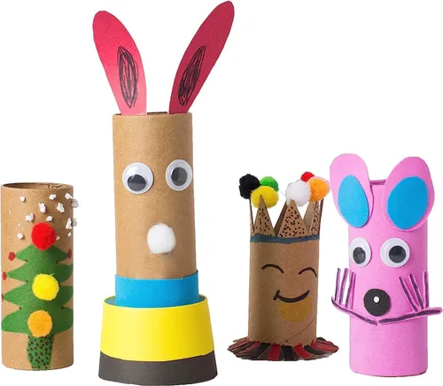 Vista 6 de Paquete de 120 tubos de cartón grueso para manualidades, rollos de manualidades, tubos redondos de cartón, tubos de manualidades, rollos de papel