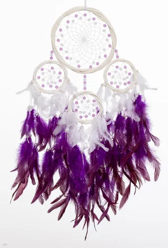 Vista 12 de Atrapasueños grandes de ratán, pluma de gallo marrón con perla de lujo, multianillo, atrapasueños hecho a mano para dormitorio, atrapasueños