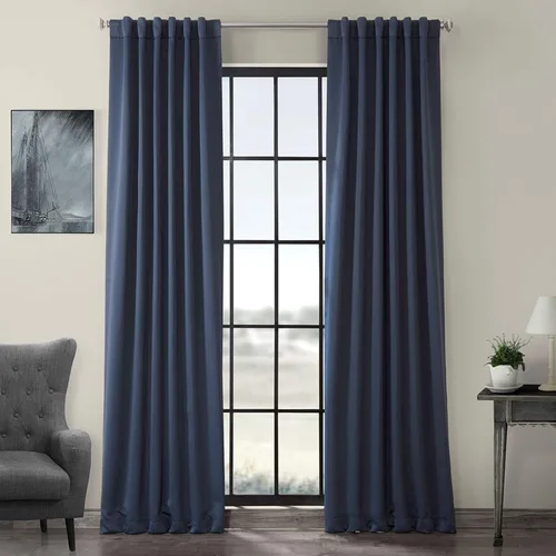 Vista 42 de HPD Half Price Drapes BOCH-171113-84, cortinas sólidas para oscurecer habitación (1 panel), 50 x 84 pulgadas, color beige alabastro