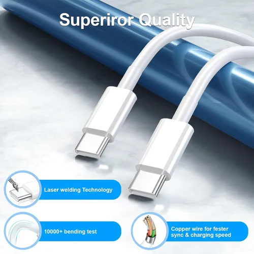 Vista 5 de Compatible con cargador rápido iPhone 16, bloque de cargador USB C de 30 W con cable USB C de 60 W de 6 pies compatible con iPhone 17/16/15 Plus/Pro
