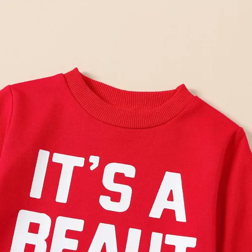 Vista 3 de Conjunto de ropa de Navidad para bebé, niño y niña, camisas largas, sudadera de Papá Noel, otoño mi primera Navidad