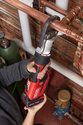 Vista 10 de RIDGID 67193 Modelo RP 351 Kit de herramienta de prensa ProPress estándar con cable con herramienta de prensa ProPress con cable, mandíbulas