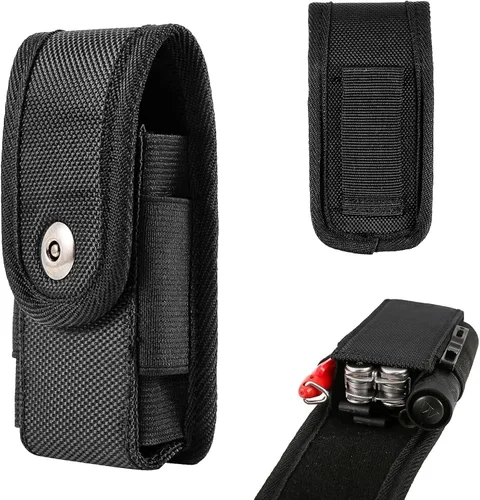 Vista 8 de Funda multiherramienta, bolsa multiherramienta, organizador de cinturón EDC para lápiz/linterna/cuchillo plegable, funda para cuchillo se ajusta a