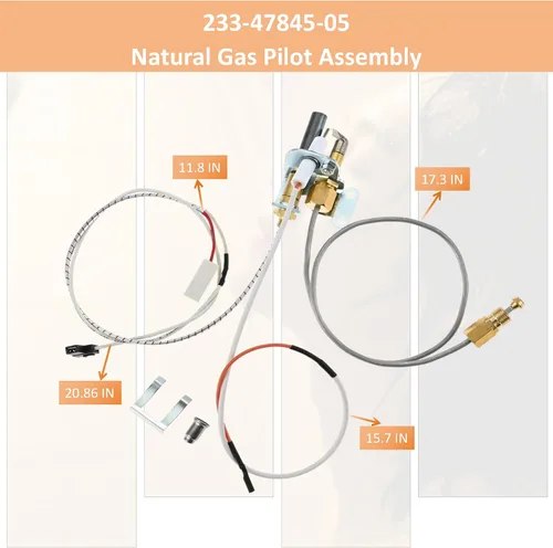Vista 3 de Long Term 233-47845-05 Conjunto Piloto de Calentador de Agua a Gas Natural Compatible con Calentador de Agua Bradford White, Reemplazo