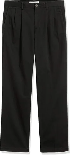 Vista 7 de Tienda Essentials Pantalón chino plisado para hombre con corte clásico, sin arrugas, sin pinzas, disponible en tallas grandes y altas
