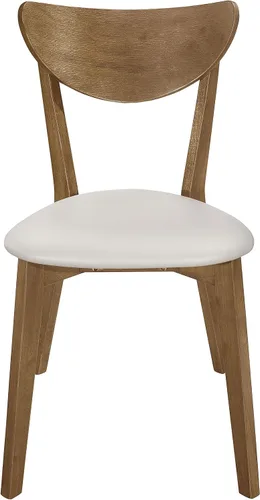 Vista 5 de Silla Bentwood para comedor con cojín y asiento tapizados, diseño escandinavo moderno de mediado de siglo, por Coaster Home Furnishings, (juego de 2)