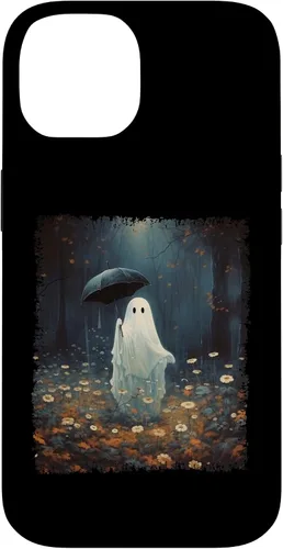 Vista 4 de Carcasa gótica para iPhone 11 con diseño de fantasma espeluznante en el bosque