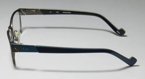 Vista 4 de Ogi 3065 - Bisagras flexibles con forma de borde completo estilo segmento gafas de moda 52-17-135 gris verdoso y azul
