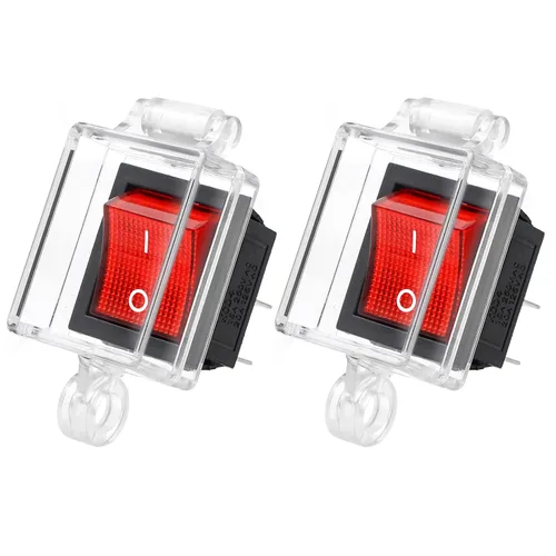 Vista 10 de KCD4 2Pcs DC 12V-24V 30A DPST interruptor basculante precableado de 4 pines y 2 posiciones ON/Off para barco con luz LED verde (Solo para DC12-24V)
