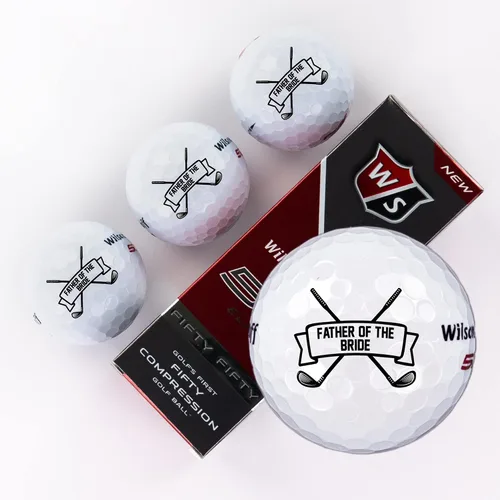 Vista 12 de Wilson - Funda de 3 pelotas de golf personalizadas para hombres, regalo de padrinos de boda, regalos para el padre de la novia, diseño personalizado