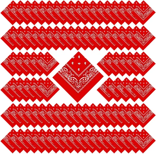 Vista 12 de 100 bandanas a granel, bandanas de cachemira para hombres y mujeres