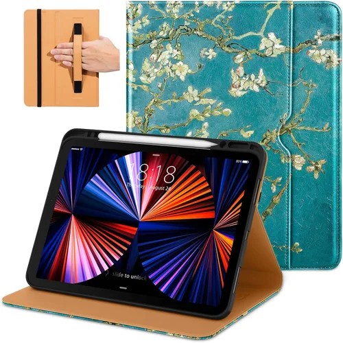 Vista 33 de DTTO para iPad Pro 12.9 6ª / 5ª / 4ª / 3ª generación Funda 2022/2021/2020/2018, Funda de cuero premium tipo folio con soporte integrado