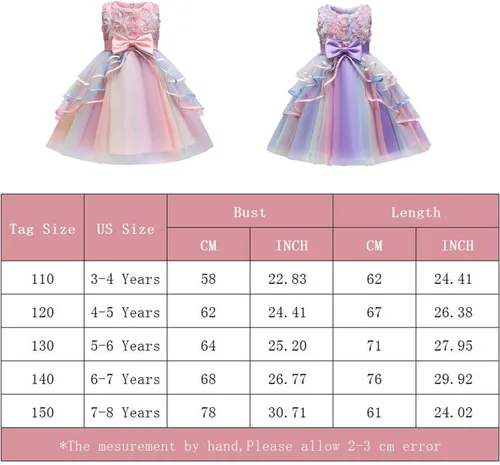 Vista 7 de HNXDYY Vestido de baile formal de princesa con encaje para niña de flores