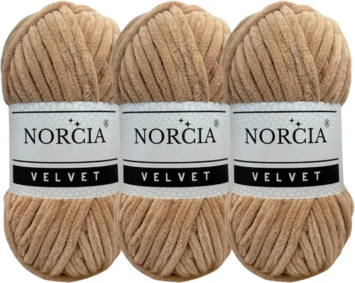 Vista 49 de Hilo de Terciopelo Suave Chenille para Ganchillo Super Voluminoso (100g-3.50oz) (68m-74.3 yds) Hilo para Manta de Bebé para Tejer Amigurumi Hilo