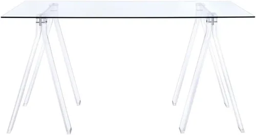 Vista 10 de Home Square Juego de 2 piezas con silla giratoria de oficina de acrílico y escritorio
