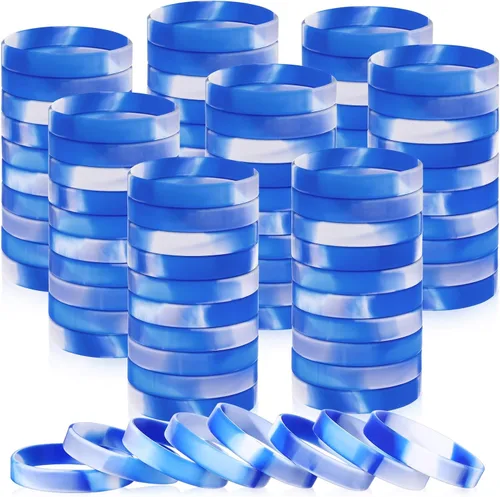 Vista 11 de Liliful 100 pulseras de goma de silicona, pulseras de goma para pulseras de silicona para mujeres y hombres (negro)