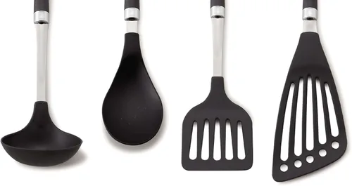 Vista 5 de Seki Japón Espátula para Zurdos Volteador de Huevos Espátula para Pescado Utensilios de Cocina - Volteador Ranurado Volteador de Huevos Utensilios