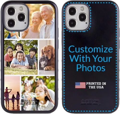 Vista 7 de Guard Dog Funda compatible con iPhone 12/12 Pro, grado militar, protección resistente de dos piezas, personalizada, fotos, cuatro marcos