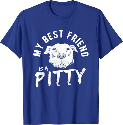 Vista 23 de My Best Friend Is A Pitty Pitties Pitbull - Camiseta Negro
