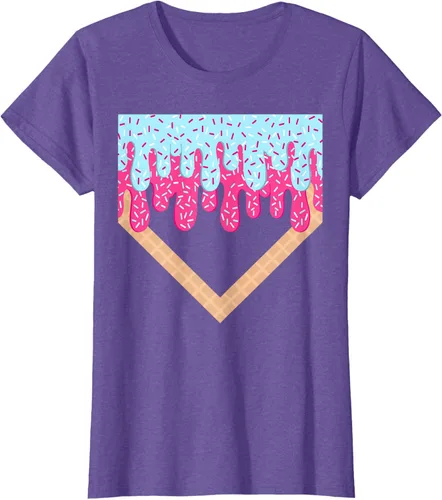 Vista 27 de Baseball Drip Boys Home Plate Ice Cream Sport Players & Fans Camiseta