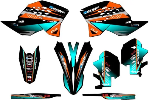 Vista 8 de Kit de base gráfica SXF Surge Black Senge 2007-2010 compatible con KTM