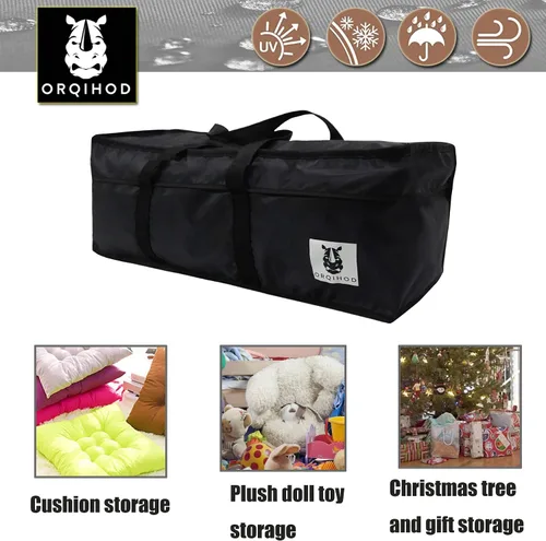 Vista 6 de Bolsa de Almacenamiento de Cojines para Exteriores Impermeable, Bolsa Extra Grande para Cojines de Exterior 420D Resistente Bolsas de Almacenamiento