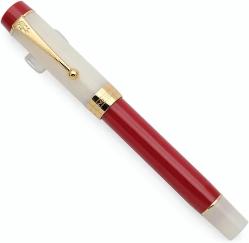 Vista 26 de JINHAO 100 - Pluma estilográfica con convertidor de tinta (punta media, 0.028 in, rojo cereza)