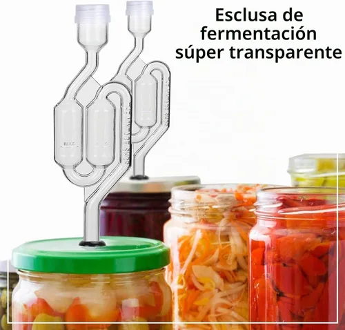 Vista 6 de Set de esclusas de aire con burbujas, 4 esclusas para fermentación, 4 tapones de perforación #6 y 8 gomas de esclusa, utilizado para fermentar vino
