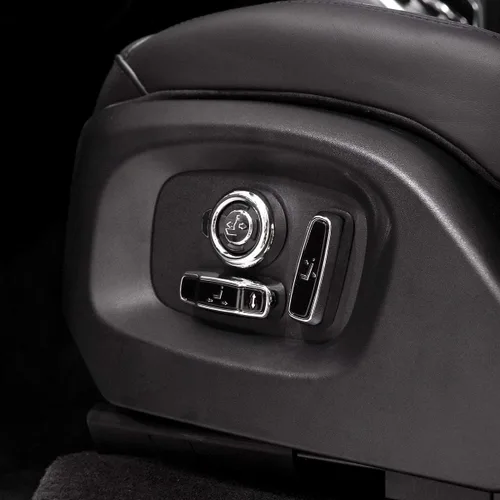 Vista 4 de Cubierta de botón de ajuste de asiento ABS para Land Rover Defender 110 2020 2021 2022 (negro brillante y plateado)