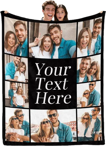 Vista 40 de envía al día siguiente, manta personalizada con texto en imagen, manta personalizada de foto, manta de franela personalizada, regalos personalizados