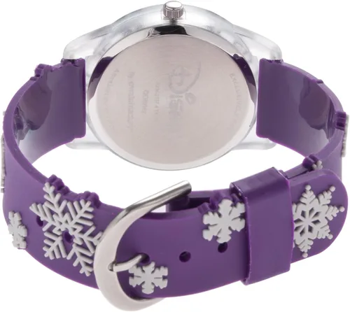 Vista 2 de Disney Frozen - Reloj analógico de cuarzo 3D para niños, Morado, Reloj de cuarzo