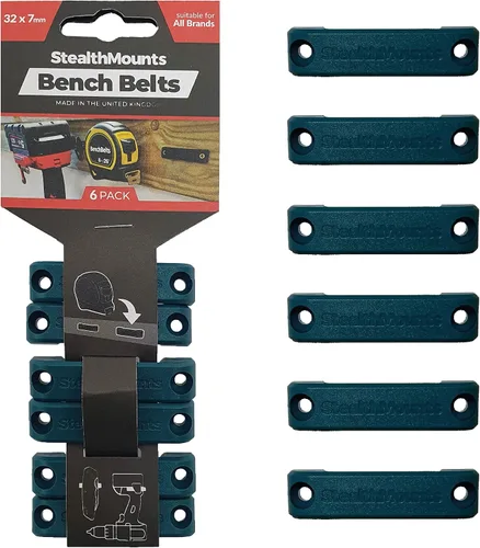 Vista 4 de StealthMounts Cinturón de banco – Soporte universal para herramientas Juego de funda de herramientas – Paquete de 6 Base de almacenamiento